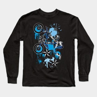 STAR SPLATTER DIRTBIKER Long Sleeve T-Shirt